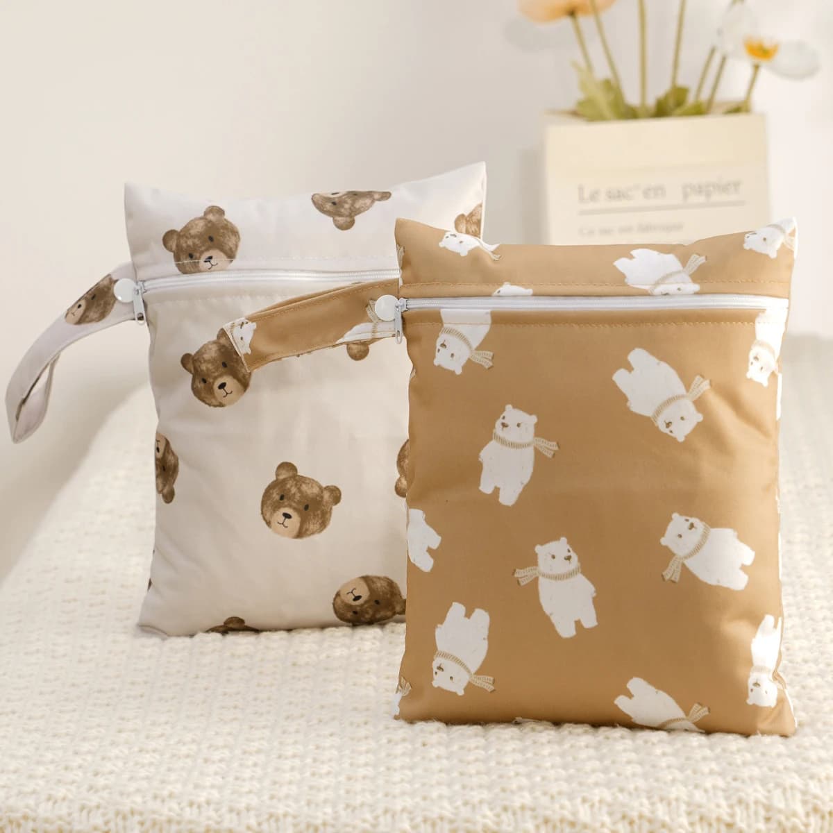 Kangobaby # My Soft Life # borsa da viaggio riutilizzabile lavabile per coperte per bambini borsa da viaggio multifunzionale facile da trasportare dimensioni 18x25cm