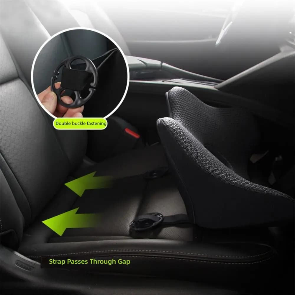 Cuscino Lombare in Memory Foam per Auto, Supporto Confortevole per Alleviare il Dolore alla Schiena, Cuscinetto di Supporto Lombare, Aumenta l'Altezza, Morbido
