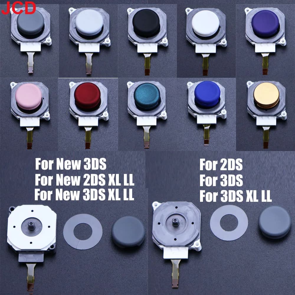 JCD 1 set Per 3DS 3DSXL 3DSLL Controller Analogico Anello Antipolvere PAD Rocker Stick Cap Per Il Nuovo 2DS 3DS LLXL 3D Thumbstick Joystick pulsante