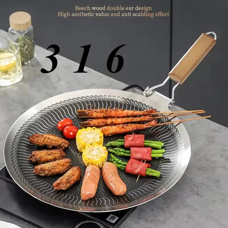 2026 Stainless Steel Baking Plate Barbecue Plate Korean style Frying Plate Net Outdoor Camping Portable Multi functional Oven
