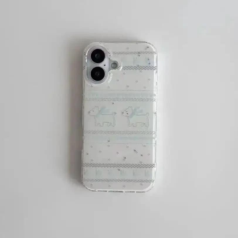 Custodia per telefono coreana Ins Meteor con simpatico cucciolo di coniglio per iPhone 17 16 15 14 13 12 11 Pro Max 14 15 16 17 Air Plus, cover Y2K dolce per ragazza