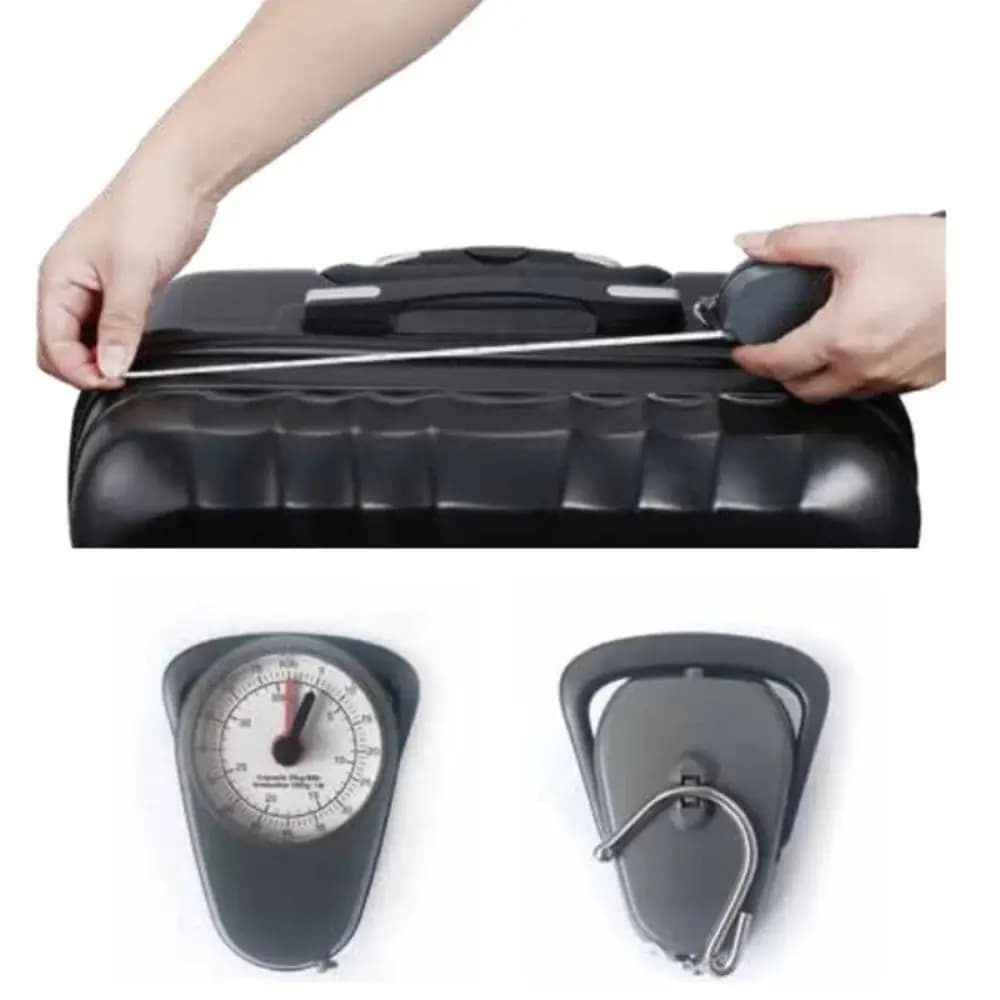 Portable Electronic Luggage Scale Compact with Tape Measure Mini Hand Scale Durable High Precision Luggage Hanging Scale
