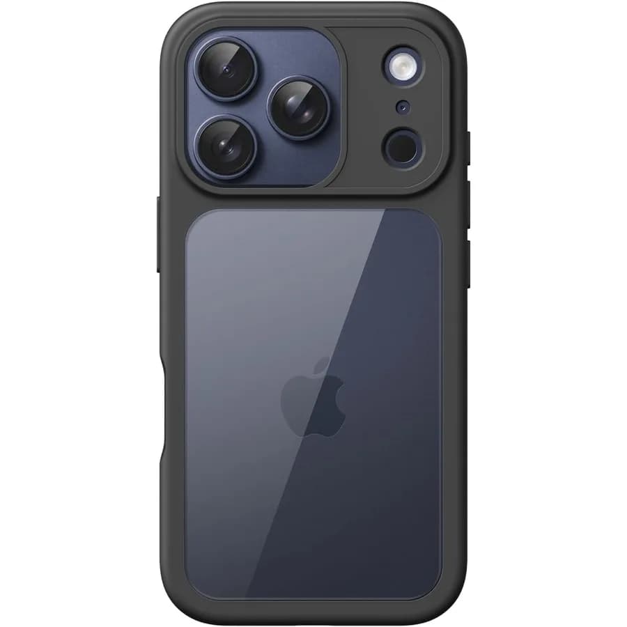 Custodia per iPhone 17 Pro Max Cover antiurto per telefono da 6,9 pollici con cornice in TPU opaco tinta unita e retro trasparente antigraffio