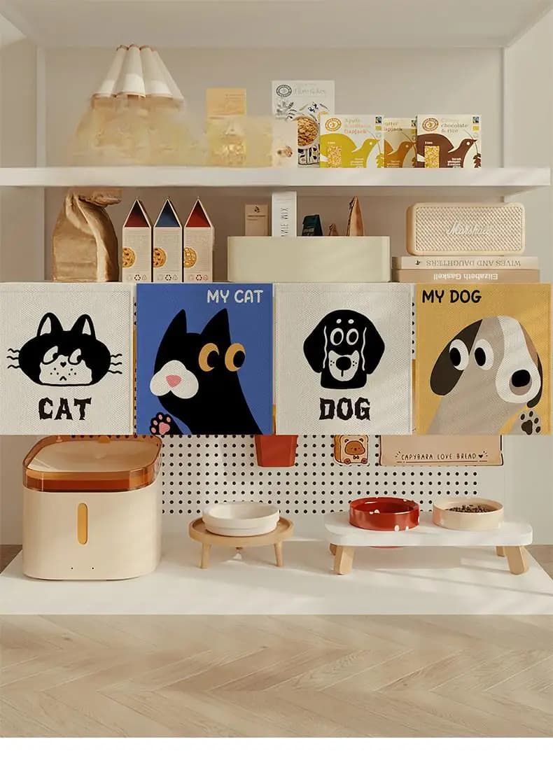 VIKAMA Cat Privacy Curtain, Litter Box Cat Bed Decoration, Pet Dust-Proof And Odor-Proof Curtain Short Curtain