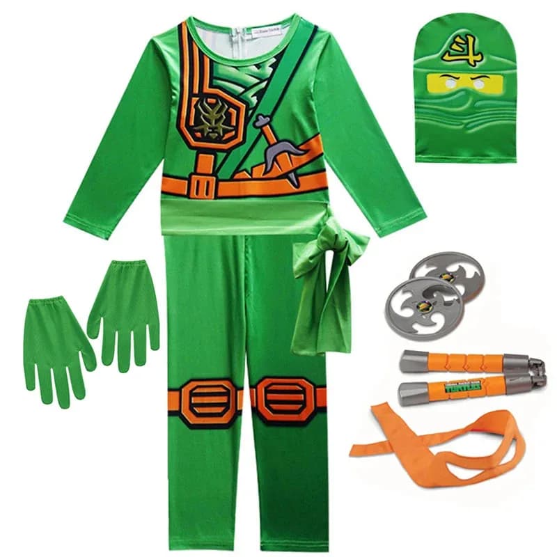 l2025l Nuovo Cosplay NINJA cosplay Ragazzi Avanzato Ultimo Gioco di ruolo Costume Tuta Set Halloween Festa di Natale Ninja Superher