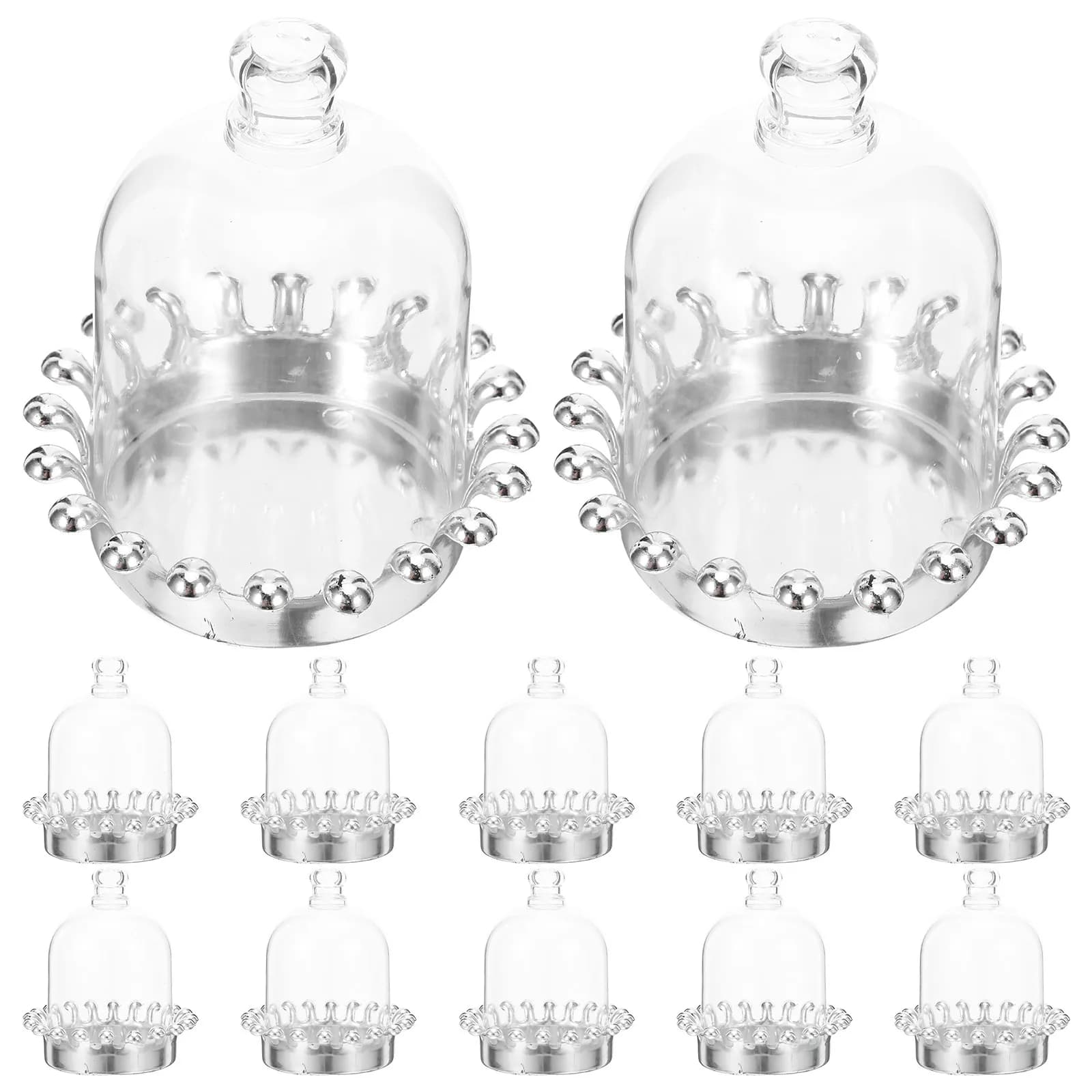 12Pcs European Style Candy Boxes Clear Plastic Wedding Favor Containers Candy Storage Party Treats Wedding Favour Boxes