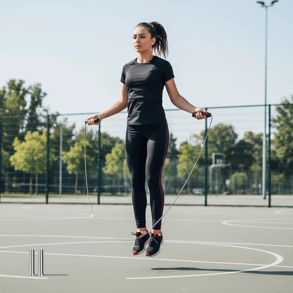 Adjustable Length Jump Rope Comfortable Foam Handles Speed Racing Steel Wire Rope Bearing System Adjustable Jump Rope