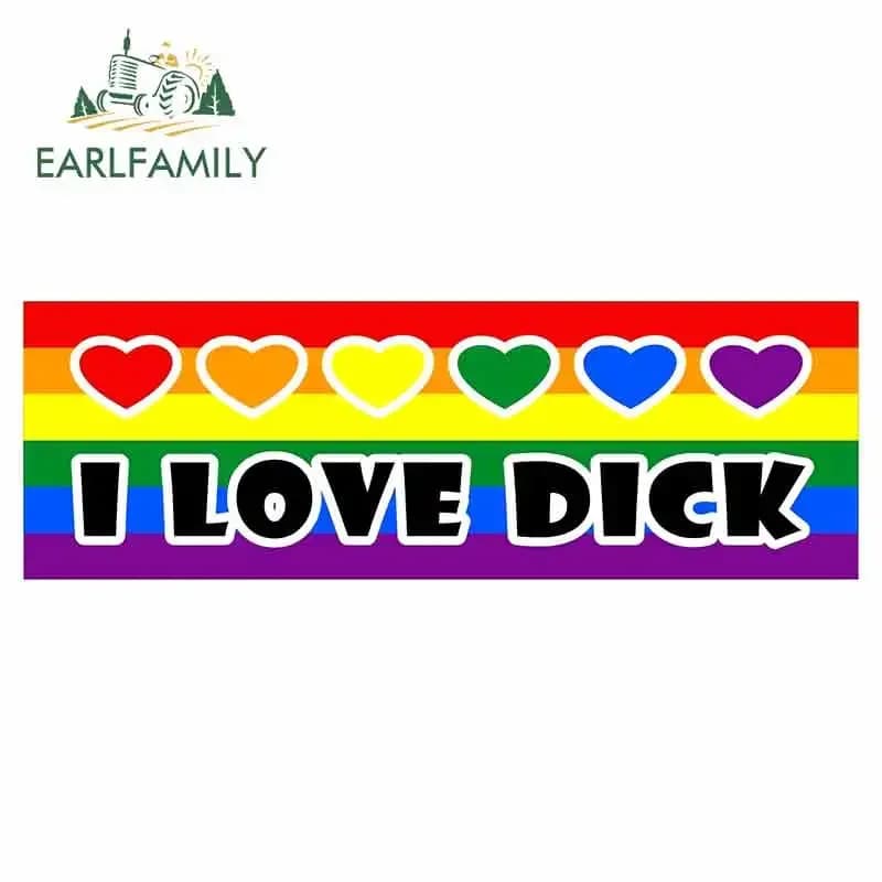 EARLFAMILY 13cm per I Love LGBT Gay Sign adesivi per auto vinile JDM paraurti Trunk Truck grafica impermeabile Anime Camper Decal