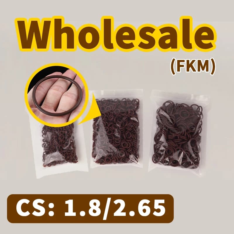 Thickness 1.8/2.65mm CS Brown FKM O-ring FPM fluororubber seal elastane rubber ring wholesale Free shipping