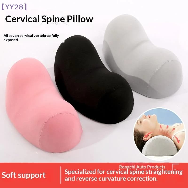 【YY28】Memory Cotton Cervical Pillow Cozy Removable Neck Support Pillow Outdoor Travel Camping Portable Sleeping Pillow{Y}