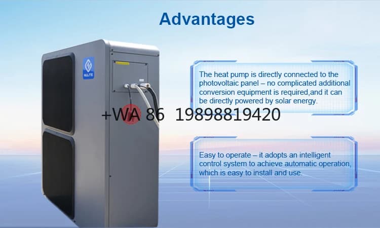 Nuovo 2025 R290 16kw 18KW Pannello solare DC Inverter Aria-acqua Pompe di calore Pompa di calore fotovoltaica