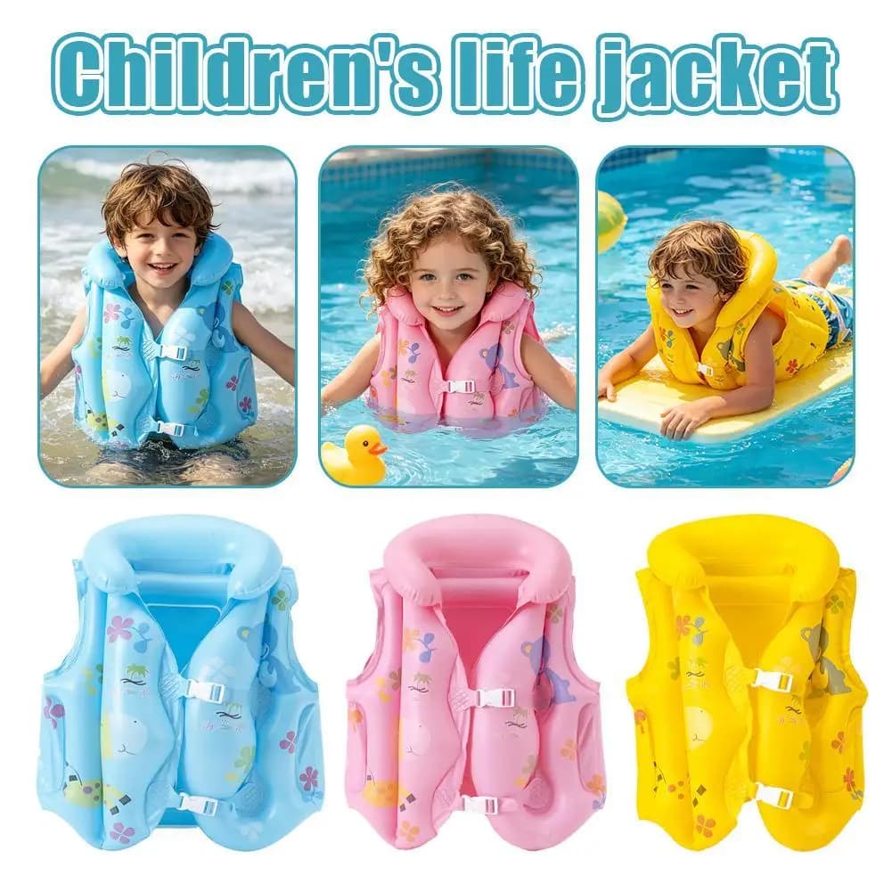 Giubbotto di salvataggio gonfiabile per bambini, giubbotto di galleggiamento di sicurezza per bambini, per canottaggio, drifting, salvataggio, costume da bagno, attrezzatura per sport acquatici
