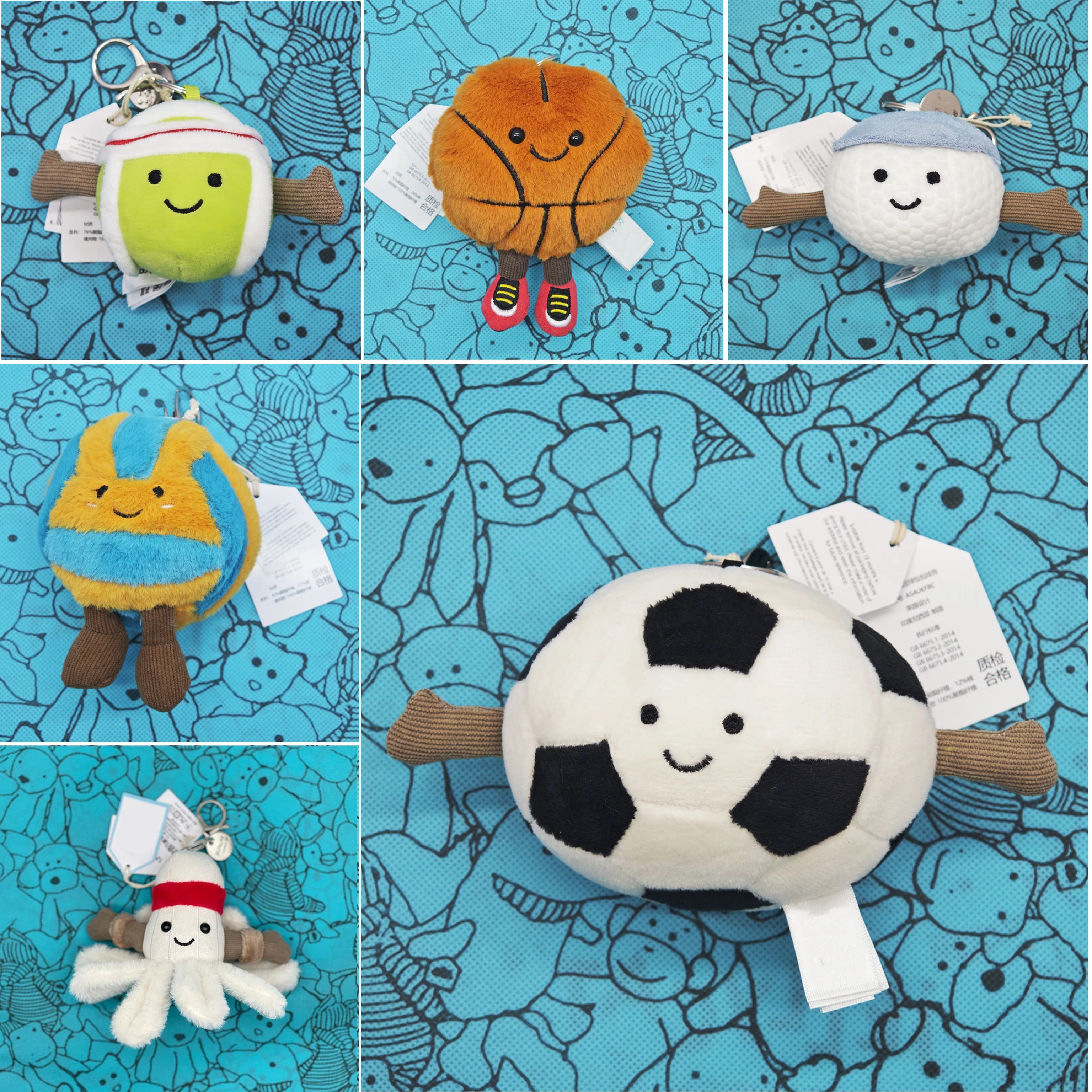 2026 JC Pendant Super Doll Shape Bag Sporty Theme (Calcio, Basketball, Baseball, Golf, Volleyball, Tennis, Badminton) - Toy Gift