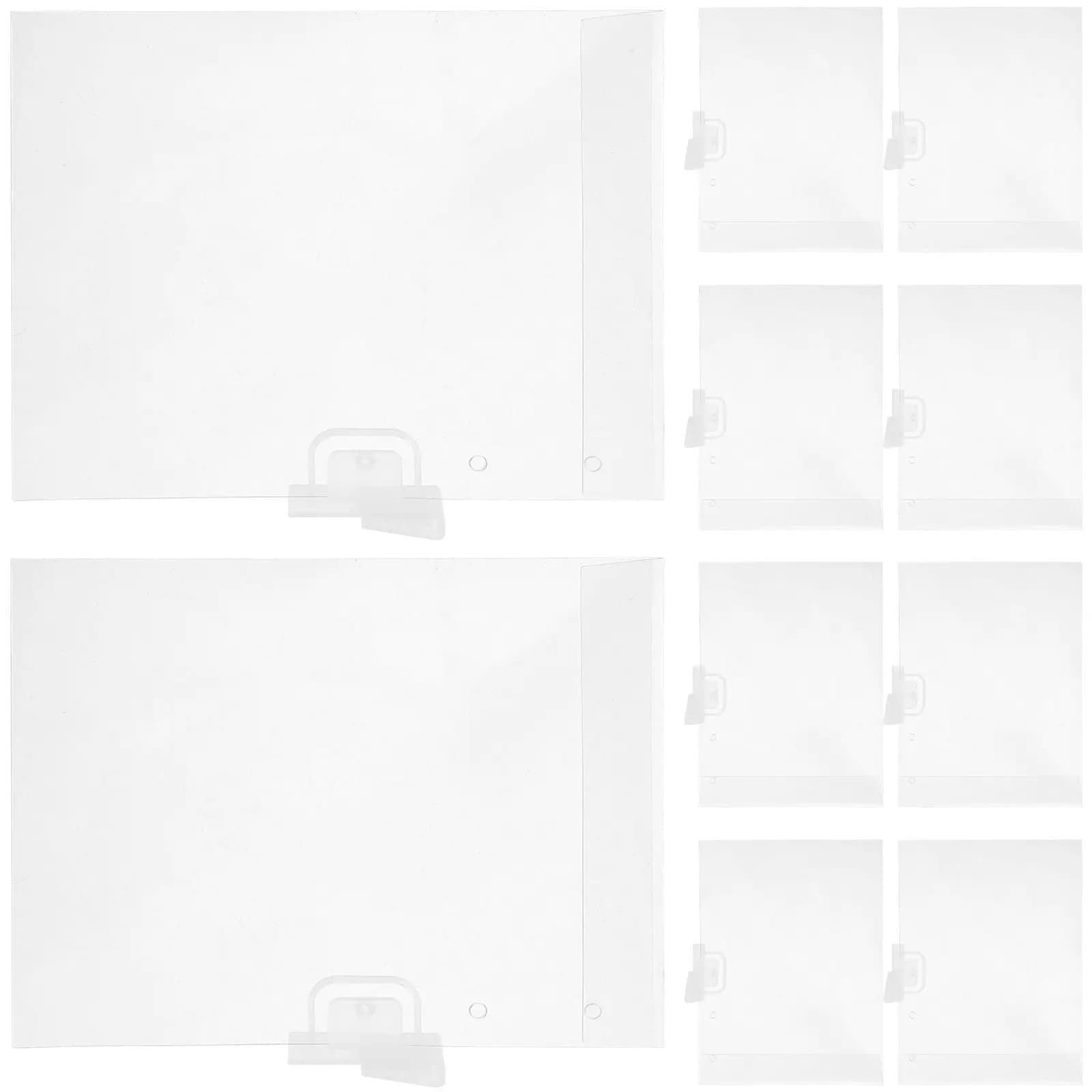 10 Pezzi Portaetichette Trasparenti in PVC Robusto, Porta Prezzi Facili da Inserire, Espositori per Scaffali, Porta Cartellini Prezzi per Negozi