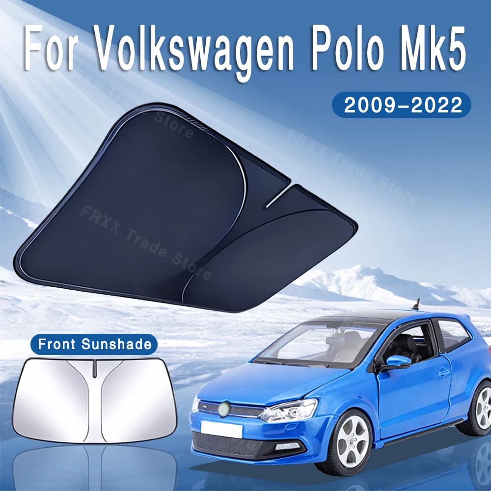 Per VW Volkswagen Polo Ameo Mk5 2009 ~ 2022 Pieghevole Auto Visiera Parasole Parabrezza Anteriore Parasole Isolamento di Raffreddamento Accessori Auto
