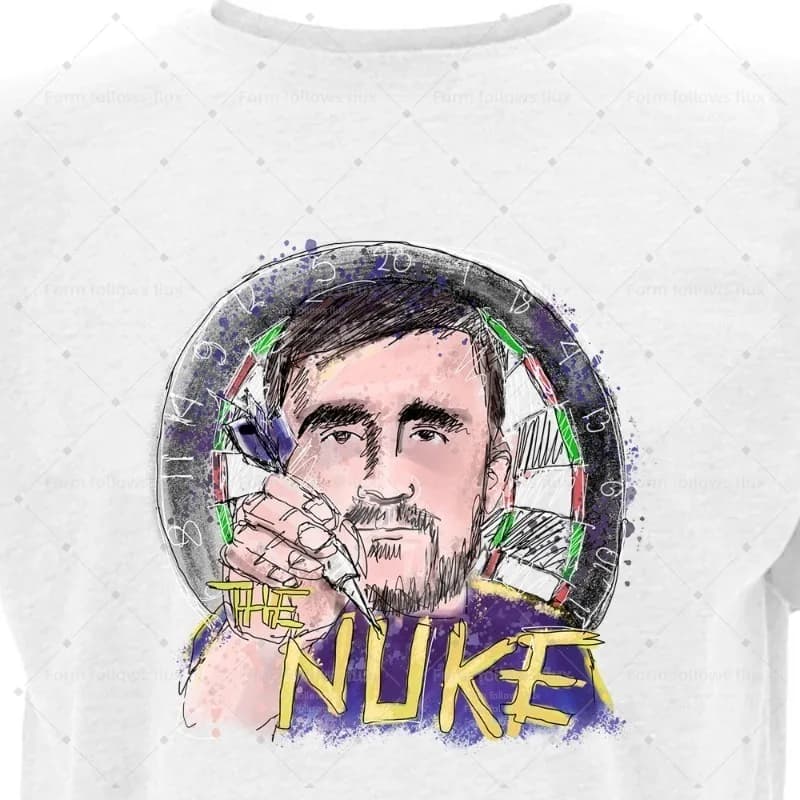 T-shirt con cappuccio da uomo 2026, stile fumetto disegnato a mano, Luke Littler – Darts Sports, unisex, taglie dalla S alla 6XL, adatto anche per taglie forti