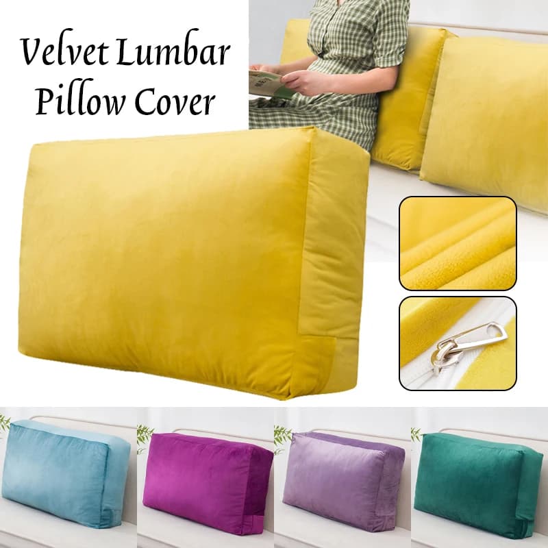 Grande fodera per cuscino in velluto super confortevole divano comodino supporto lombare federa semplice decorazione per la casa federa con cerniera 60/70/80 cm
