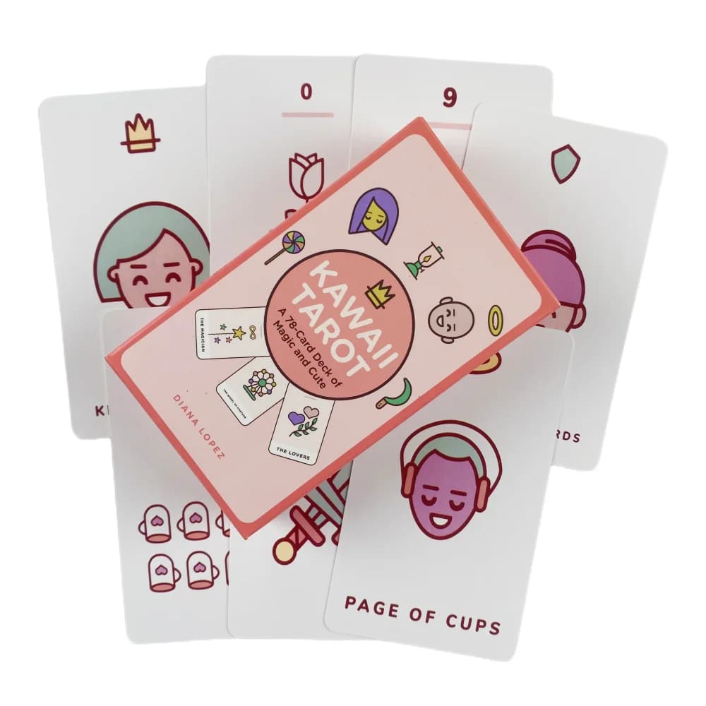 Carte dei tarocchi Kawaii Carte da gioco da tavolo per mazzi di tarocchi carini per giochi di carte da tavolo per feste in famiglia