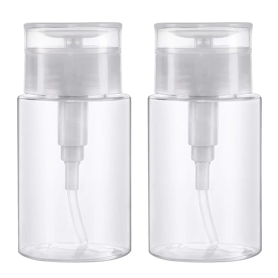 100ml Refillable Empty Press Pump Bottle Clear Dispenser Liquid Container Remover Cleaner Polish Makeup Manicure Tools Accessory