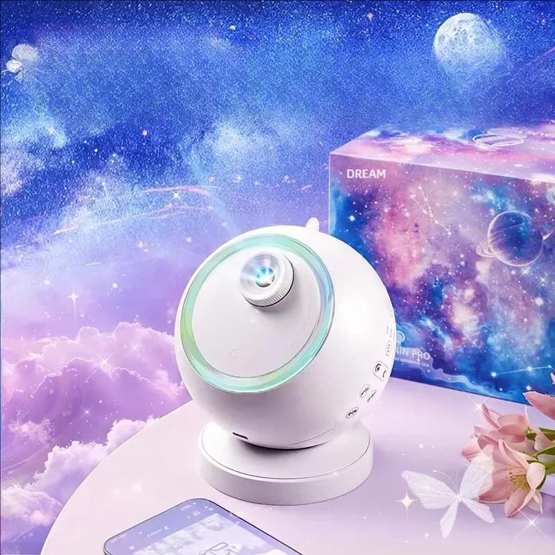 Lampada per proiettore Galaxy Star con altoparlante Bluetooth e messa a fuoco ultra chiara 360 ° Luce notturna planetaria rotante per l'arredamento di Capodanno