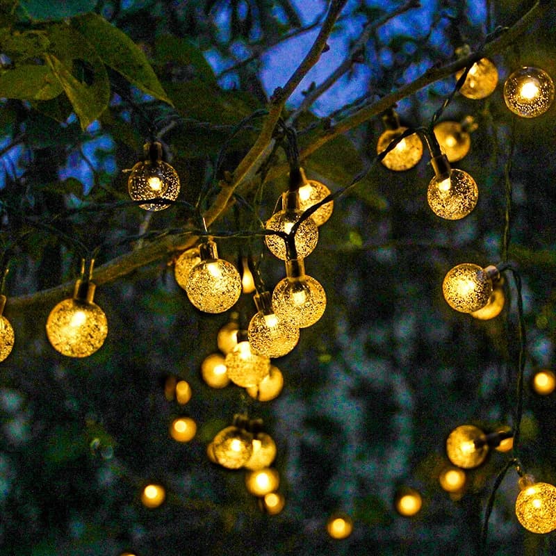 10M 50Led Lampadine ad energia solare Luci a stringa a LED per illuminazione esterna Cortile Strada Giardino Lucine a LED Ghirlanda di Natale
