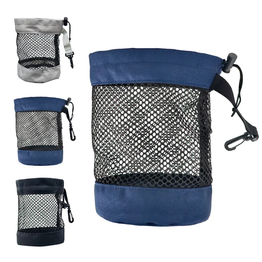 Golf storage bag storage bag GOLF portable accessory bag, mesh bag ball bag pull rope mesh bag for Driving Range Practice