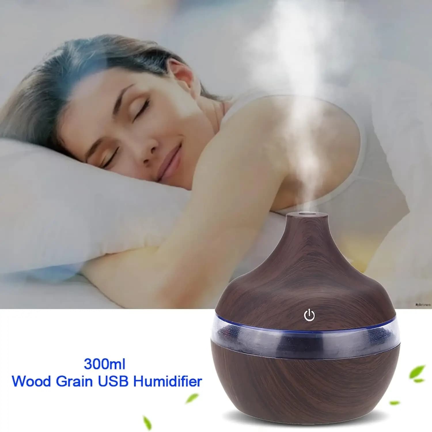 2026 New Upgrade 300ml Wood Humidifier, USB Electric Air Diffuser, Wood Humidifier, Essential Oil, Aromatherapy, Cool Mist, Humi
