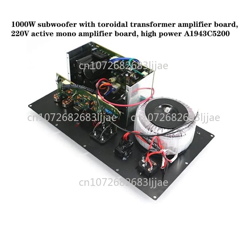 Subwoofer da 1000 W con scheda amplificatore trasformatore toroidale, scheda amplificatore mono attivo, tubo amplificatore A1943C5200 ad alta potenza