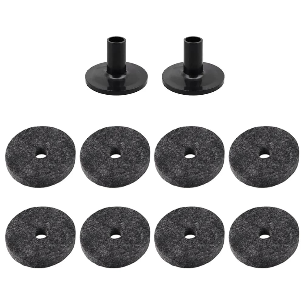Set di feltro per batteria, misure assortite, resistente, accessori per batteria elettronica, supporti per piatti, per performance di batteristi
