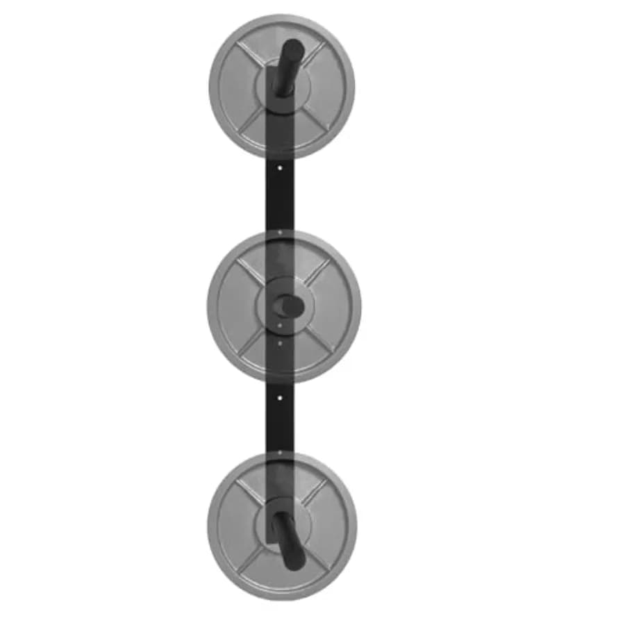 Stainless Steel Wall Bearing 350 Lb Resistant with Anti-slip Coating for Home Gym Black Space Saving