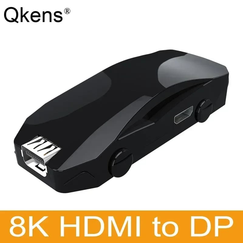 Convertitore HDMI a DP 8K, Estensore 4K 60Hz 120Hz, Adattatore Video HDMI DP per PS5, PS4, Xbox, Laptop, PC a TV, Monitor, Proiettore