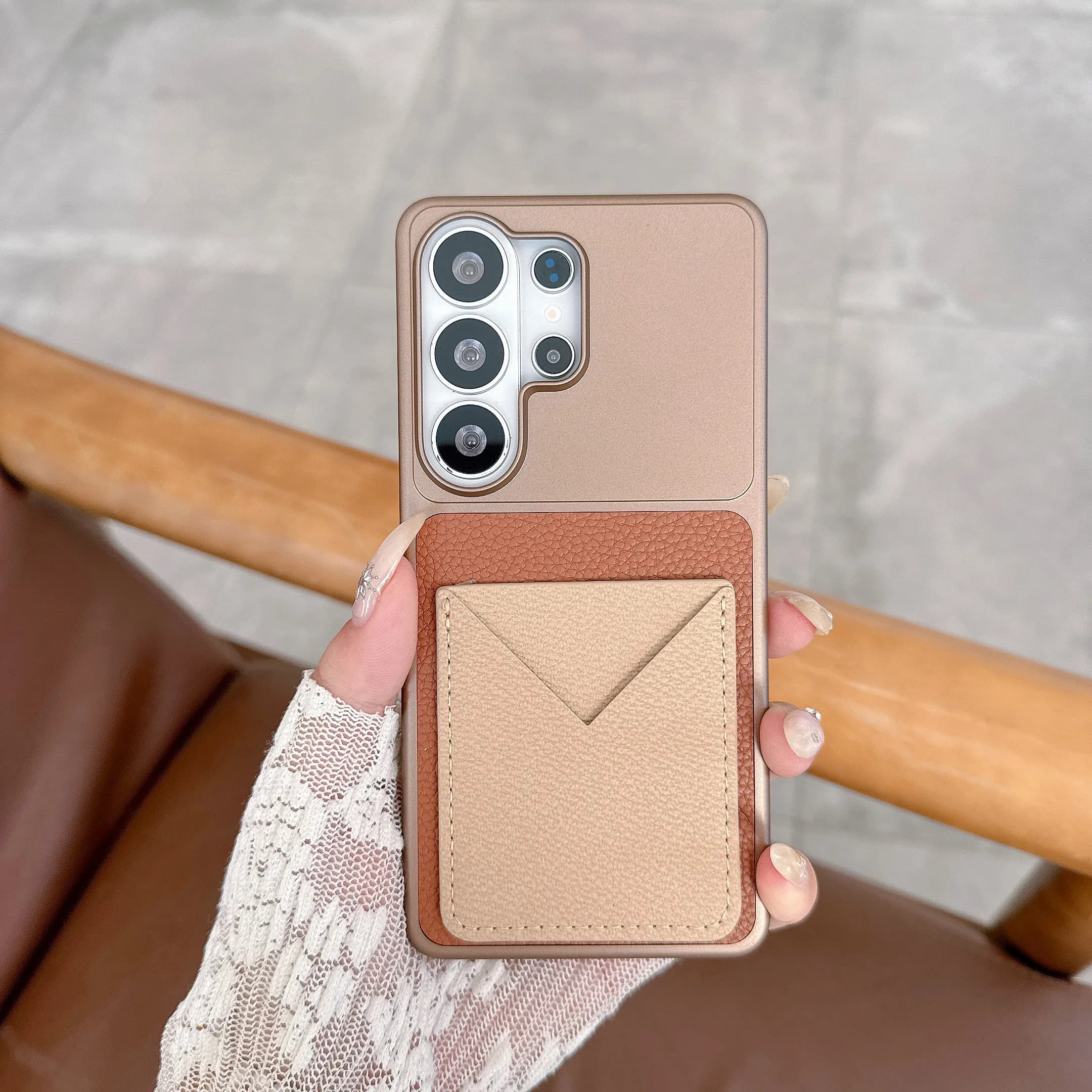 High-end Lychee Pattern PU Leather Wallet Phone Case For Samsung Galaxy S26 S25 S24 S23 Ultra Plus S25 S24 FE Shockproof Cover