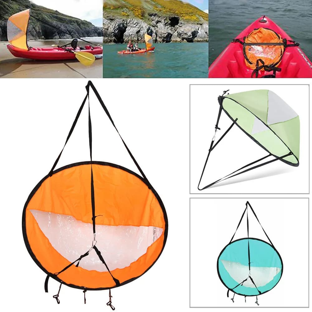 Kayak Boat Wind Sails Canoe Sup-Paddle Board Sails with Clear Window Fishing Rowing Boat Inflatable Outboard Drifting Accessorie