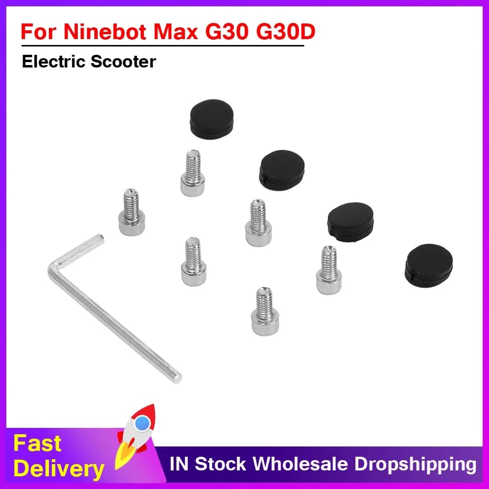 Viti di copertura della forcella della ruota anteriore Tappo in gomma con vite per Ninebot Max G30 G30D Scooter elettrico Protezione della forcella anteriore Parte del guscio