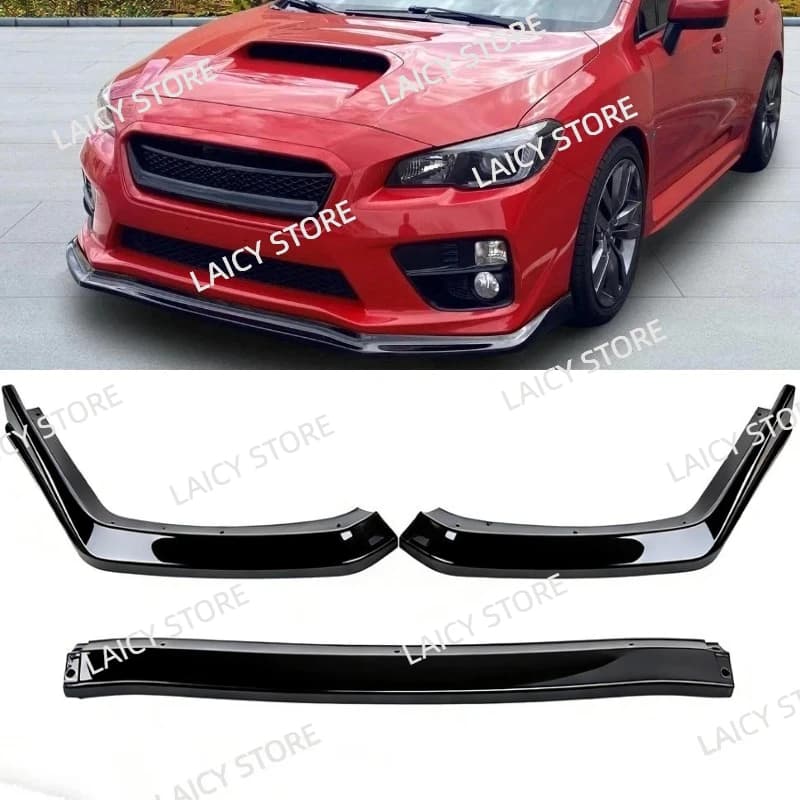 LAICY Car Front Bumper Lip Splitter For S-ubaru WRX STI 2015-2021 Lower Body Kits Skirt Diffuser Guard Cover Carbon Fiber