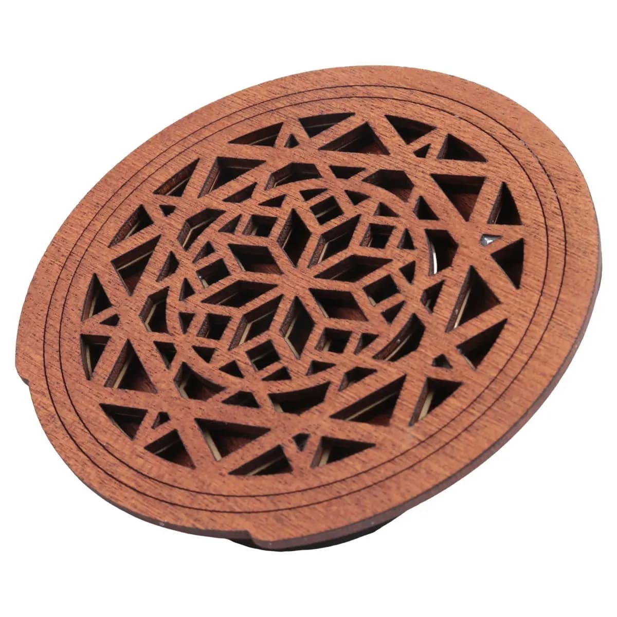 【STOCK】Guitar Wooden Soundhole Sound Hole Cover Block Feedback Buffer Mahogany Wood for EQ Acoustic Folk Guitars,Style 1