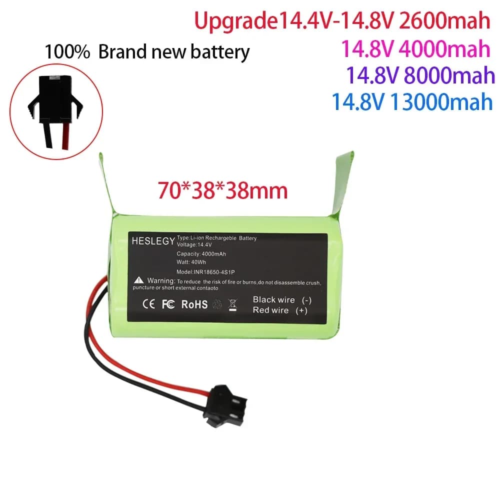 Batteria 2600mAh 4000mAh 14.4V 4S per Conga Excellence 990 950 1090 1092 1190 1790 1990, per aspirapolvere IKOHS NETBOT S14 S15
