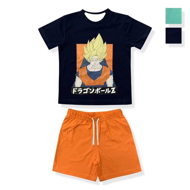 Pigiama 2026 Son Goku Dragon Ball Super con stampa all-over anime, set T-shirt e pantaloncini cosplay, estivo, uomo donna, ad asciugatura rapida, morbido e leggero