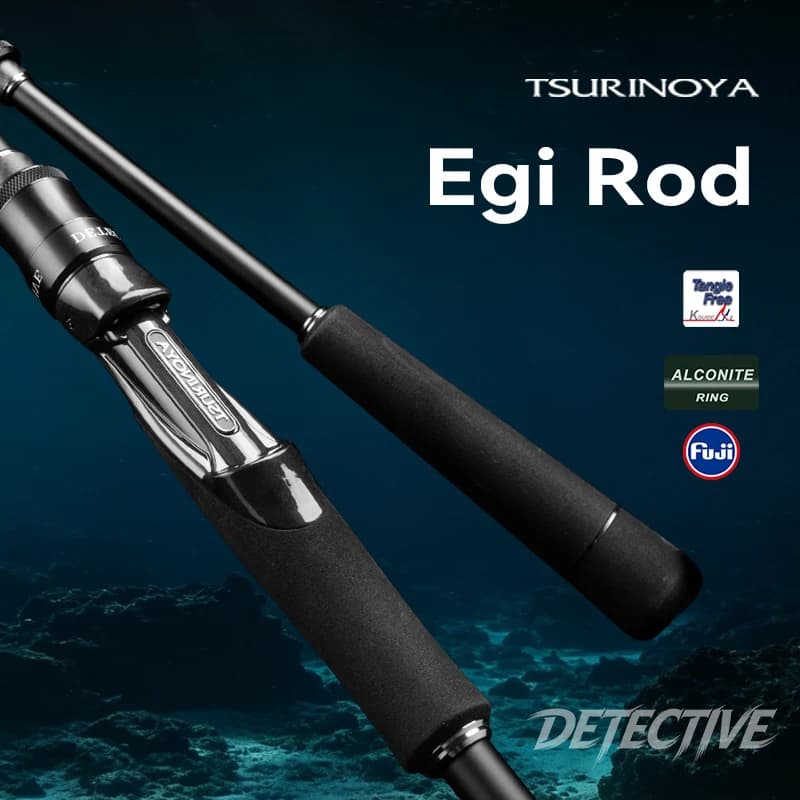 TSURINOYA Inshore EGI Rod DETECTIVE S832ML S862ML lightweight 93g FUJI A Guide 2 Section Carbon Squid Cuttlefish Fishing Rod