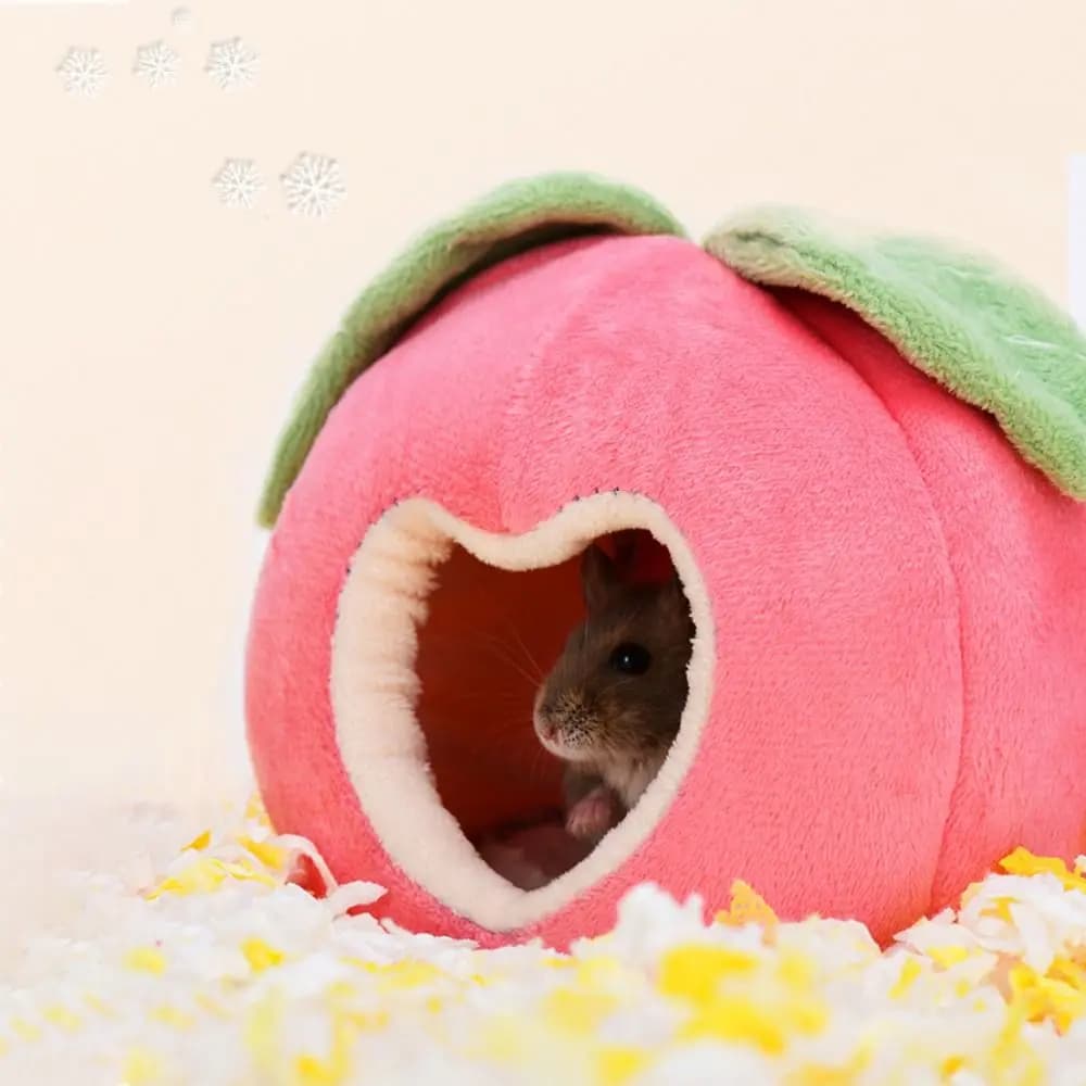 Nice hammock for hanging hamsters Warm animated card sleeping bag for hamsters Fruit shape Cotton house for winter hamsters