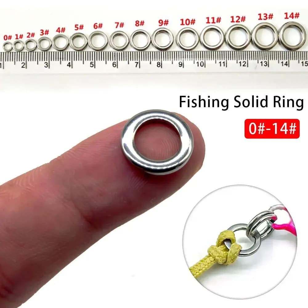 10-20pcs 304 Stainless Steel Fishing Solid Ring 4mm-12mm Heavy Duty Jigging Ring Snap Split Ring Fishing Tackle Lure Connector
