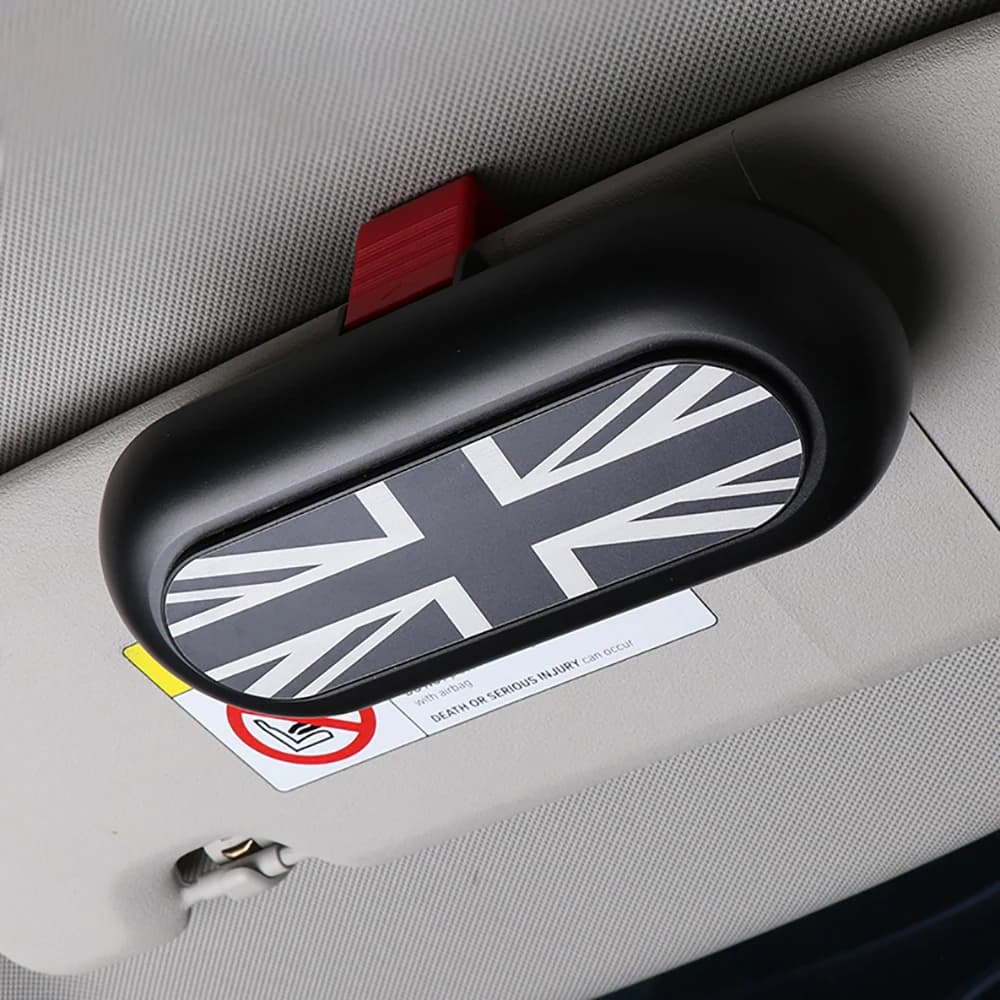 Portaocchiali per Parasole Auto, Scatola Multifunzione con Clip per MINI COOPER One JCW F54 F55 F60 R55 R56 R60, Accessori