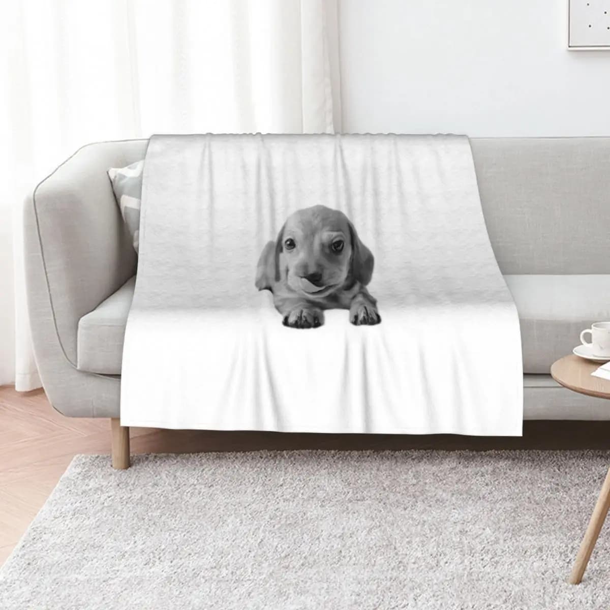 Little Cute Dachshund Puppy Throw Blanket Sleeping Bag christmas gifts Bed covers Weighted Hairys Custom Blankets