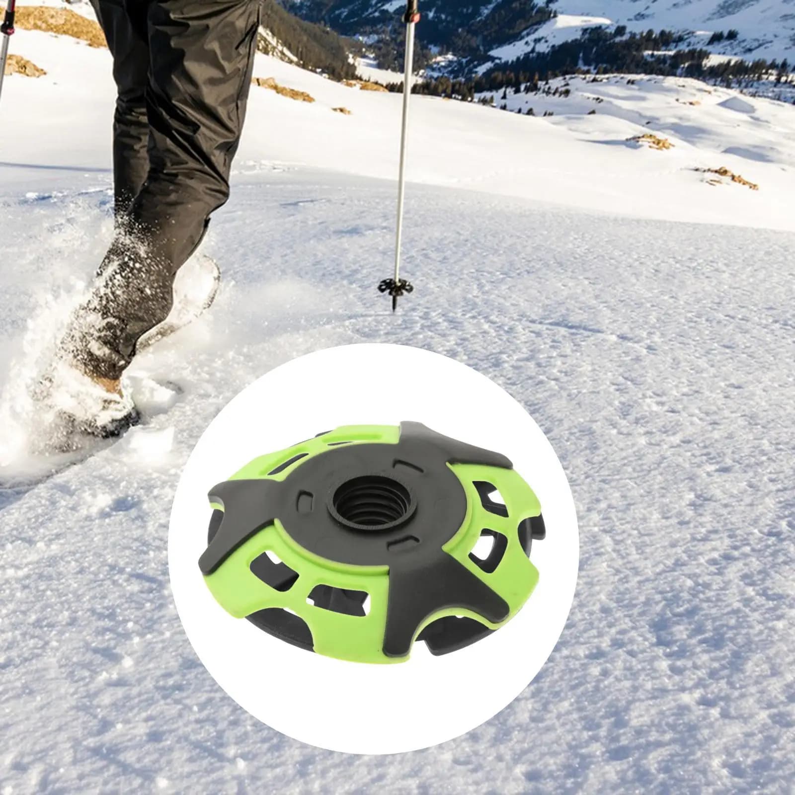 Trekking Pole Basket Rubber Tip Snowflake Disk Skis Walking Sticks Accessories Replacement for Outdoor Camping Hiking