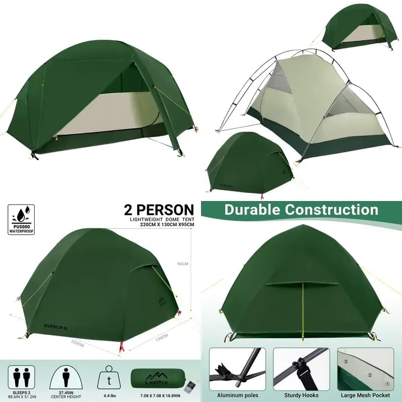 for Mountaineering Lynx 2 Person 4 Season Extended Backpacking Tent Double Layer One Bedroom One Living Room Camping Shelter