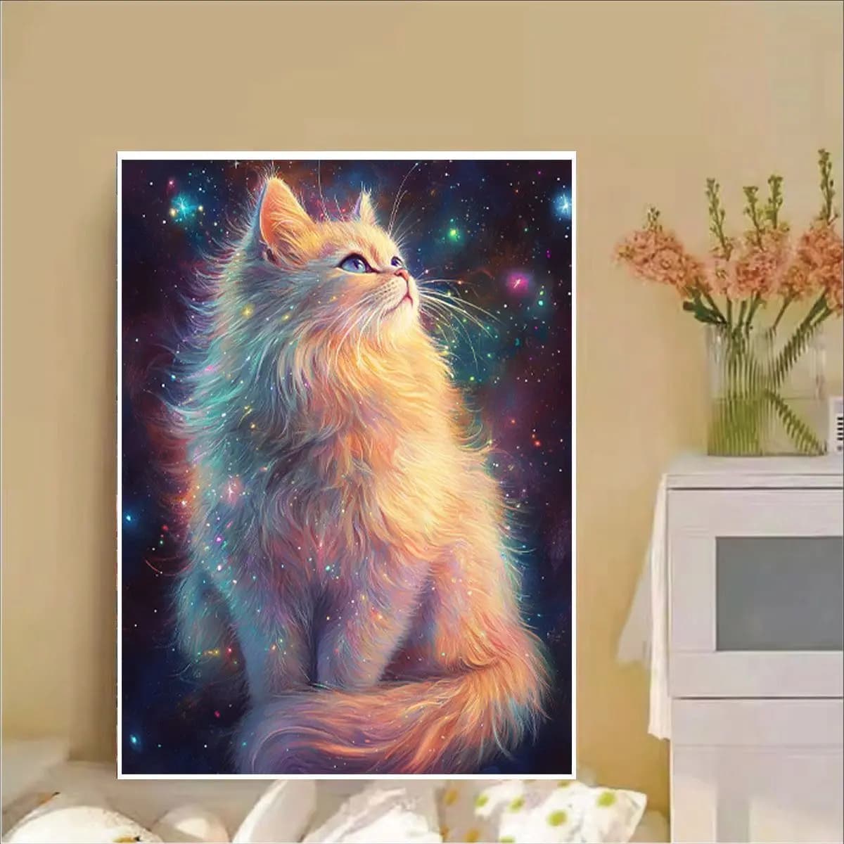 Cat Printed Kits Cross Stitch 11CT 9CT Embroidery DIY Cotton Needlework Sets Crafts With Needles