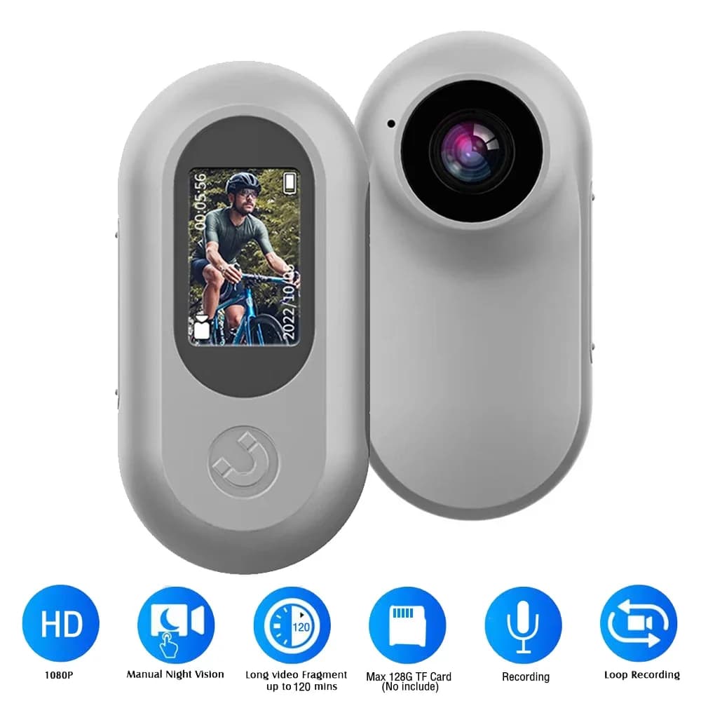 Dashcam for fixed motion on the chest with panoramic cam for thumb with 360 degree movement