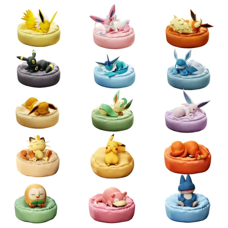 New Eevee Series in Sleeping Position, Mystery Box Pokémon, Blind Box, Soul Statuette, Ornament, Carnean Doll, Versatile Toy, Decoration, Gift