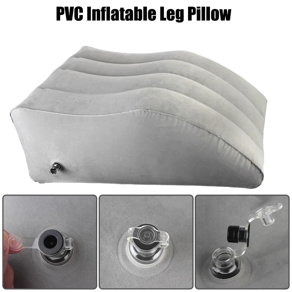 Cuscino per piedi e gambe gonfiabile in PVC per viaggi, campeggio, riposo, cuscino a cuneo portatile, cuscino per ginocchia