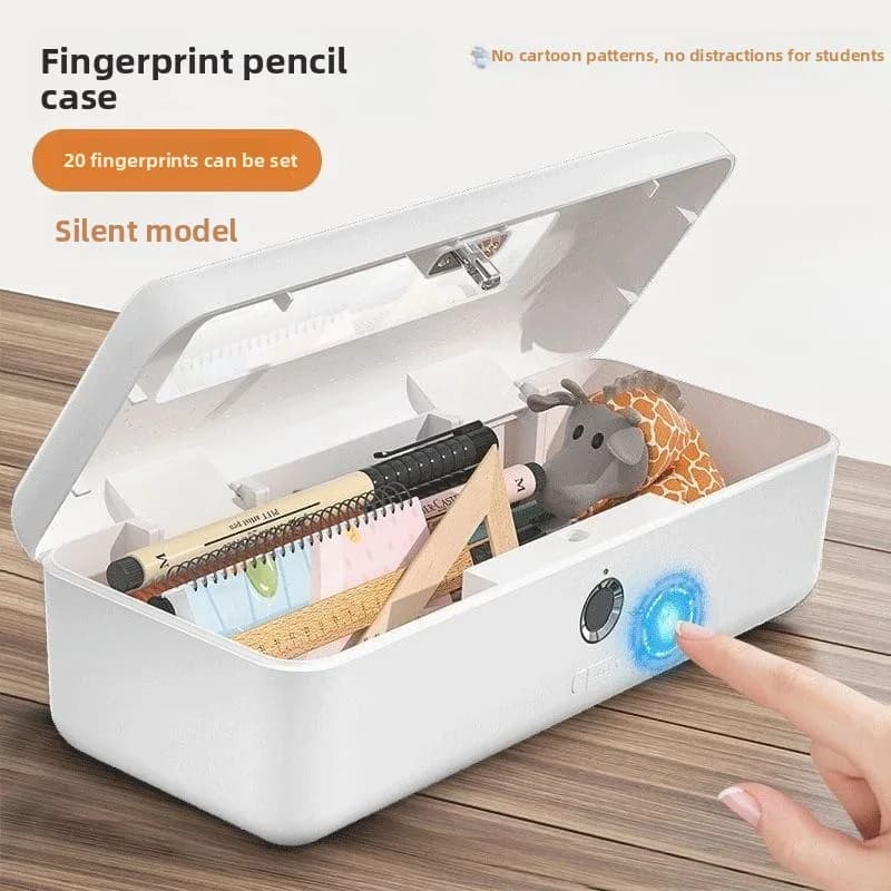 Fingerprint Unlock Stationery Box, Password Pencil Case, Multi-function